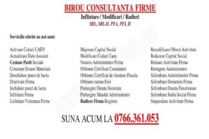 Consultanta Infiintari Firme Craiova